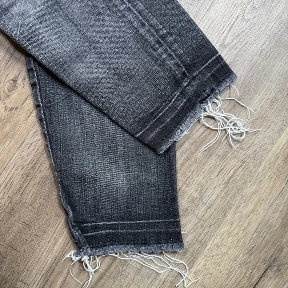 Lucky Brand Sienna Slim Boyfriend Dar Gray Distressed Jeans - Size 0 - Picture 15 of 15